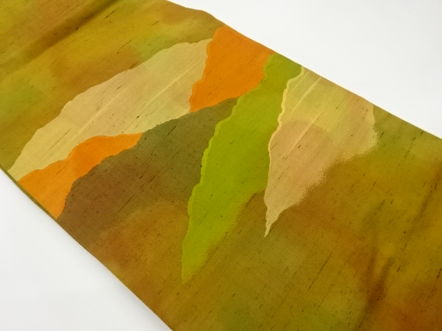 6481992: JAPANESE KIMONO / VINTAGE NAGOYA OBI / TSUMUGI / WOVEN